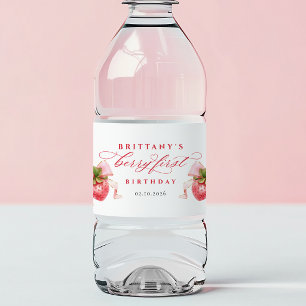 Süße Beeren-Erstgeburtstags-Wasserflaschenetikette Wasserflaschenetikett
