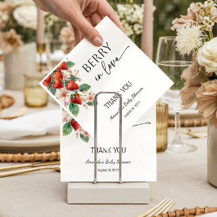 Süße Beerenliebe Erdbeer Brautparty Serviette