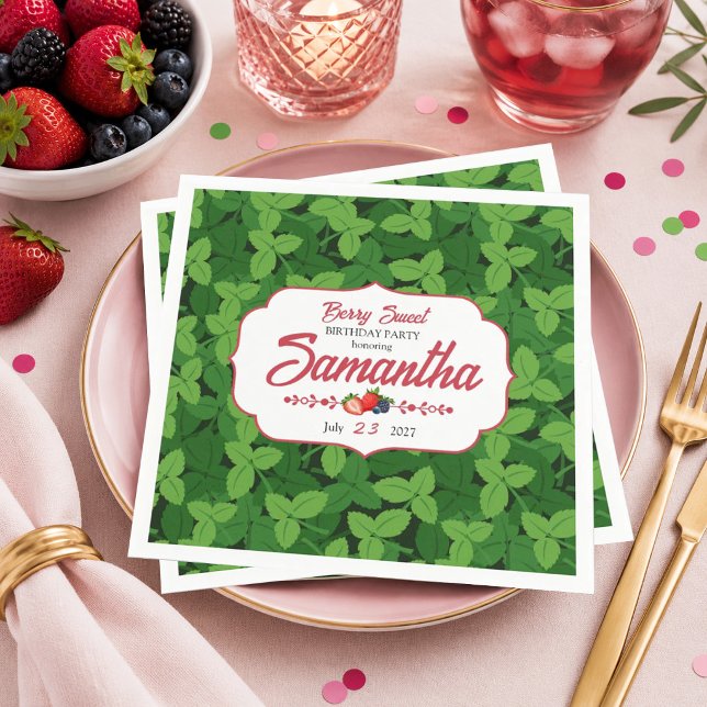 Süße Beerentorte Geburtstagspartys Servietten (Von Creator hochgeladen)