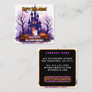 Süße beliebte Halloween-Grusel-Kollektion Quadratische Visitenkarte