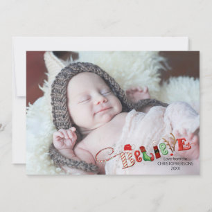 Süße BELIEVE Weihnachtsstimmung Ein Foto