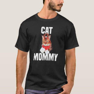 Süße Bengalkatze mit Rentierkostüm Katzenmama T-Shirt