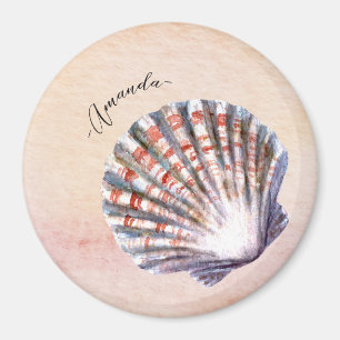 Süße benutzerdefinierte Aquarellmalerei Muschel Ro Magnet