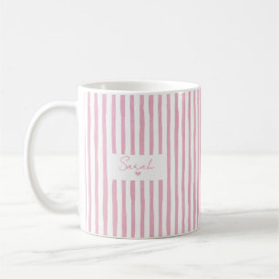 Süße benutzerdefinierte Namensstreifen-Kaffeetasse Kaffeetasse