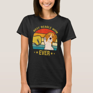Süße beste Beagle-Mama überhaupt Retro Vintage-Hun T-Shirt