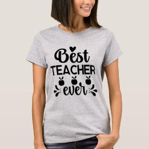 Süße beste Lehrerin jemals Wortkunst T-Shirt