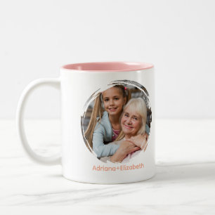 Süße Beste-Mama-aller-Zeiten-Kindernamen-Foto   Ro Zweifarbige Tasse