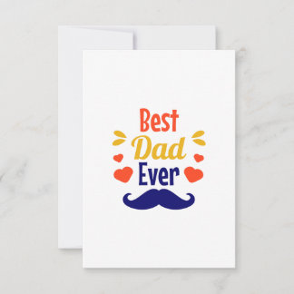 Süße „Bester Vater Aller Zeiten“-Typografie Dankeskarte