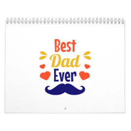 Süße „Bester Vater Aller Zeiten“-Typografie Kalender