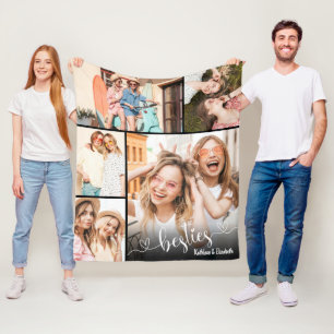 Süße Besties-Schrift Beste Freundin Foto  Fleecedecke