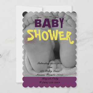 Süße bezaubernde Babyparty-Kinderzimmer-Fußabdrück Einladung