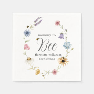 Süße Biene Aquarell-Baby-Party Servietten aus Papi