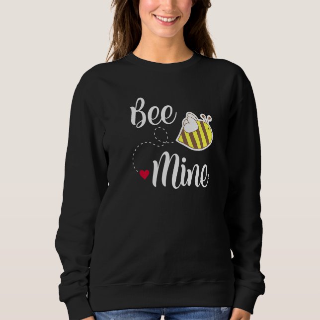 Süße Biene Mein Valentinstag Design Sweatshirt (Vorderseite)