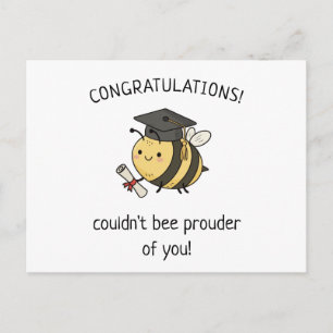 Süße Biene Pun Neue Graduierung Abschlusswitzige B Postkarte