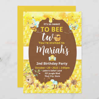 Süße Biene - zwei Einladungen