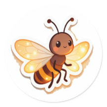 Süße Bienen-Cartoon-Aufkleber