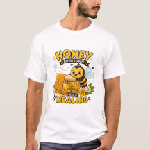 Süße Bienen-Honig-Heilungs-Cartoon-Gestaltung