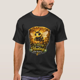 Süße Bienen-Honig-Heilungs-Cartoon-Gestaltung T-Shirt