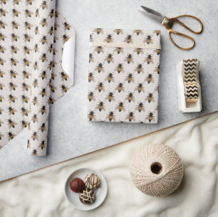 Süße Bienenmuster-Wrap-Papier Geschenkpapier