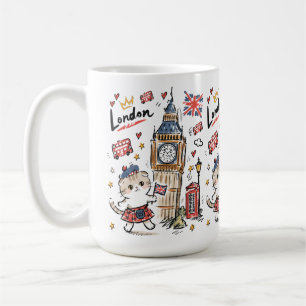 Süße Big Ben London Doodle-Kunst Kaffeetasse