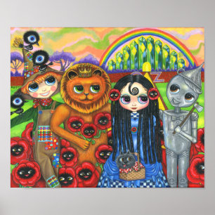 Süße Big Eye Girl Puppe & Freunde Poster