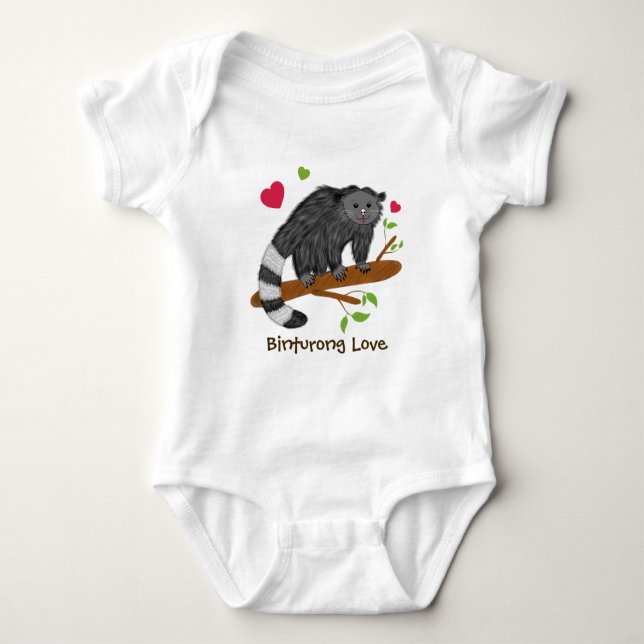 Süße Binturong-Liebe Baby Strampler (Vorderseite)