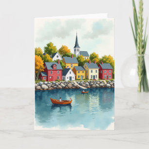 Süße Birthday Waterside Village Karte