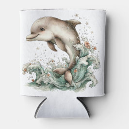 SÜSSE BIZARRE SOMMERSTRANDSZENE MIT DELPHIN DOSENKÜHLER