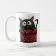 SÜSSE BIZARRE WEIHNACHTEN SCHWARZE KATZE