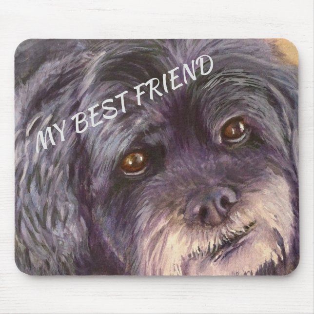 SÜSSE BLACK COCK-A-POO MIX MOUSEPAD (Vorne)