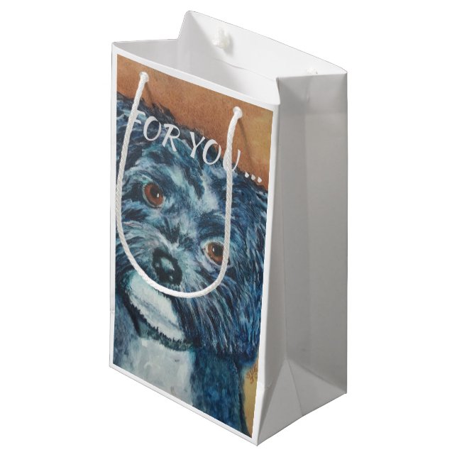 SÜSSE BLACK HAVANESE KLEINE GESCHENKTÜTE (Vorderseite Schrägansicht)