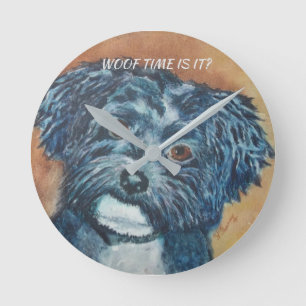SÜSSE BLACK HAVANESE RUNDE WANDUHR