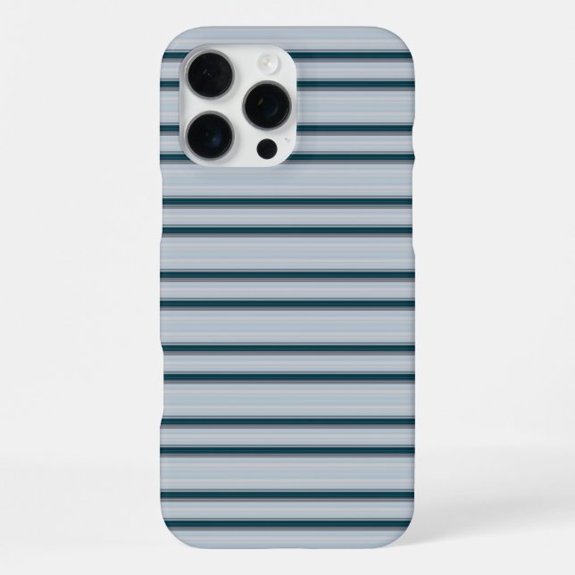 Süße blau-graue Streifen iPhone Hülle (Rückseite)