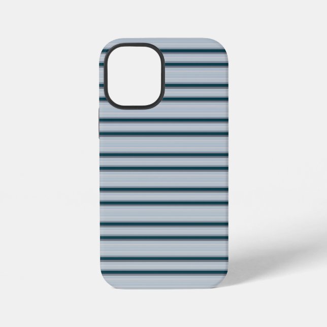 Süße blau-graue Streifen iPhone Hülle (Rückseite)