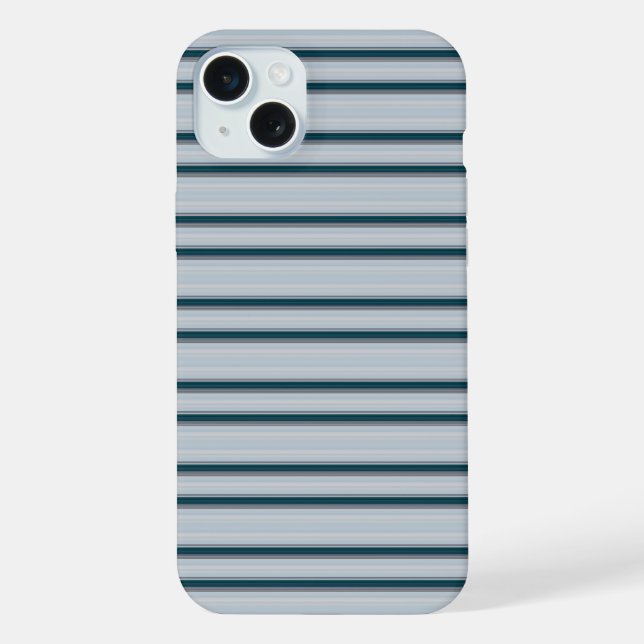 Süße blau-graue Streifen iPhone Hülle (Rückseite)