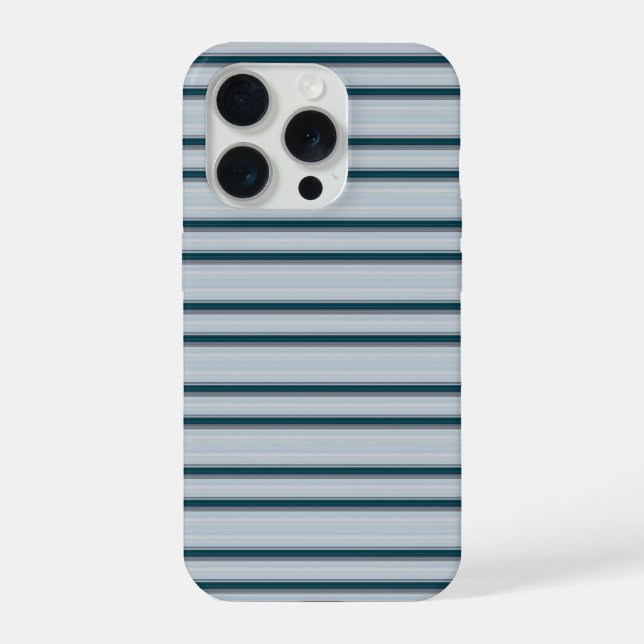 Süße blau-graue Streifen iPhone Hülle (Rückseite)