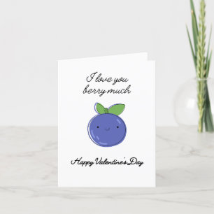 Süße Blaubeer Valentinstagskarte  Karte