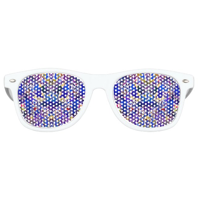 Süße blaue abstrakte Elemente  Partybrille (Vorderseite)