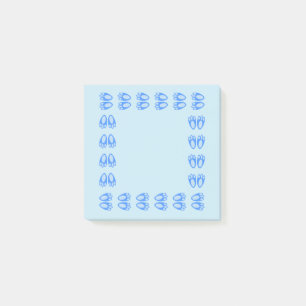 Süße blaue Baby-Jungen-Hasenfüße Ostern Post-it Klebezettel