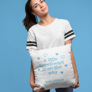 Süße blaue Babyparty für Jungen Kissen