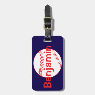 Süße blaue Baseball-Sportkleidung für Jungen Gepäckanhänger