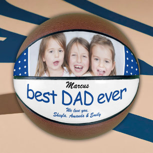 Süße blaue beste Dad jemals Vater-Tag-Foto Basketball