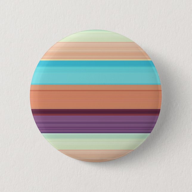 Süße blaue braune Streifen  Button (Vorderseite)