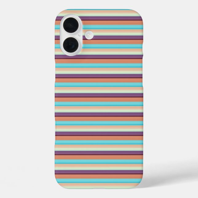 Süße blaue braune Streifen  Case-Mate iPhone Hülle (Rückseite)