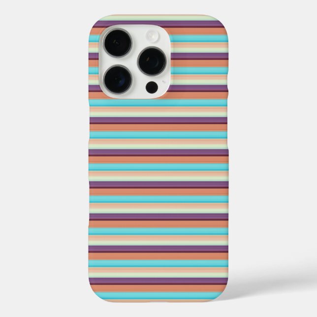 Süße blaue braune Streifen  Case-Mate iPhone Hülle (Rückseite)