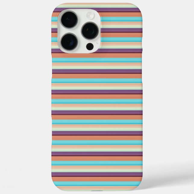 Süße blaue braune Streifen  Case-Mate iPhone Hülle (Rückseite)