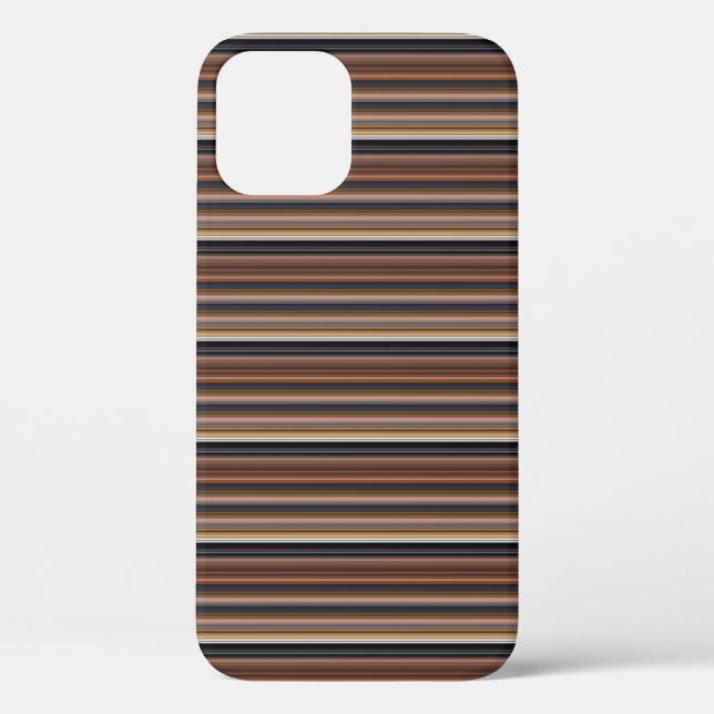 Süße blaue braune Streifen Case-Mate iPhone Hülle (Rückseite)