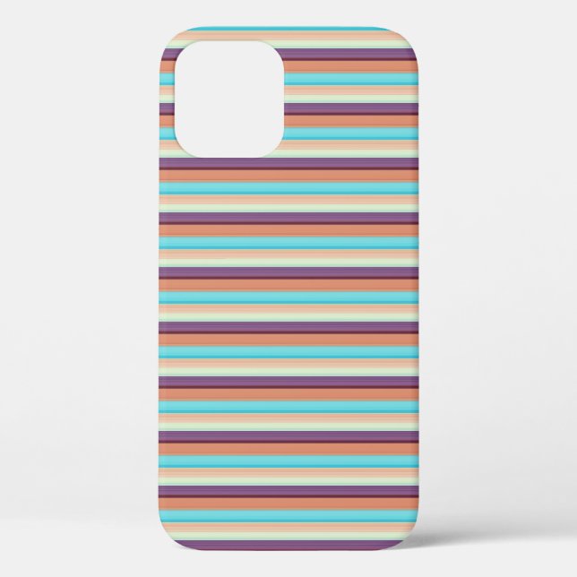 Süße blaue braune Streifen  Case-Mate iPhone Hülle (Rückseite)