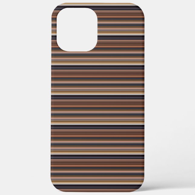 Süße blaue braune Streifen Case-Mate iPhone Hülle (Rückseite)