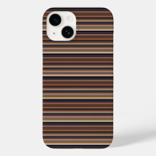 Süße blaue braune Streifen Case-Mate iPhone 14 Hülle